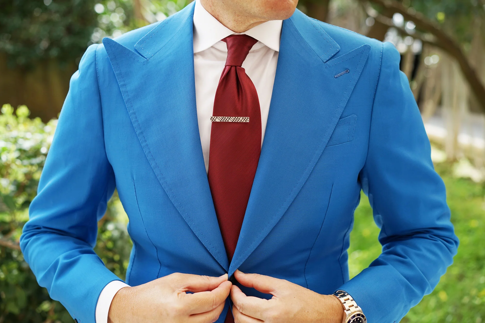 Crosshatch Silver Tie Bar - Image 3