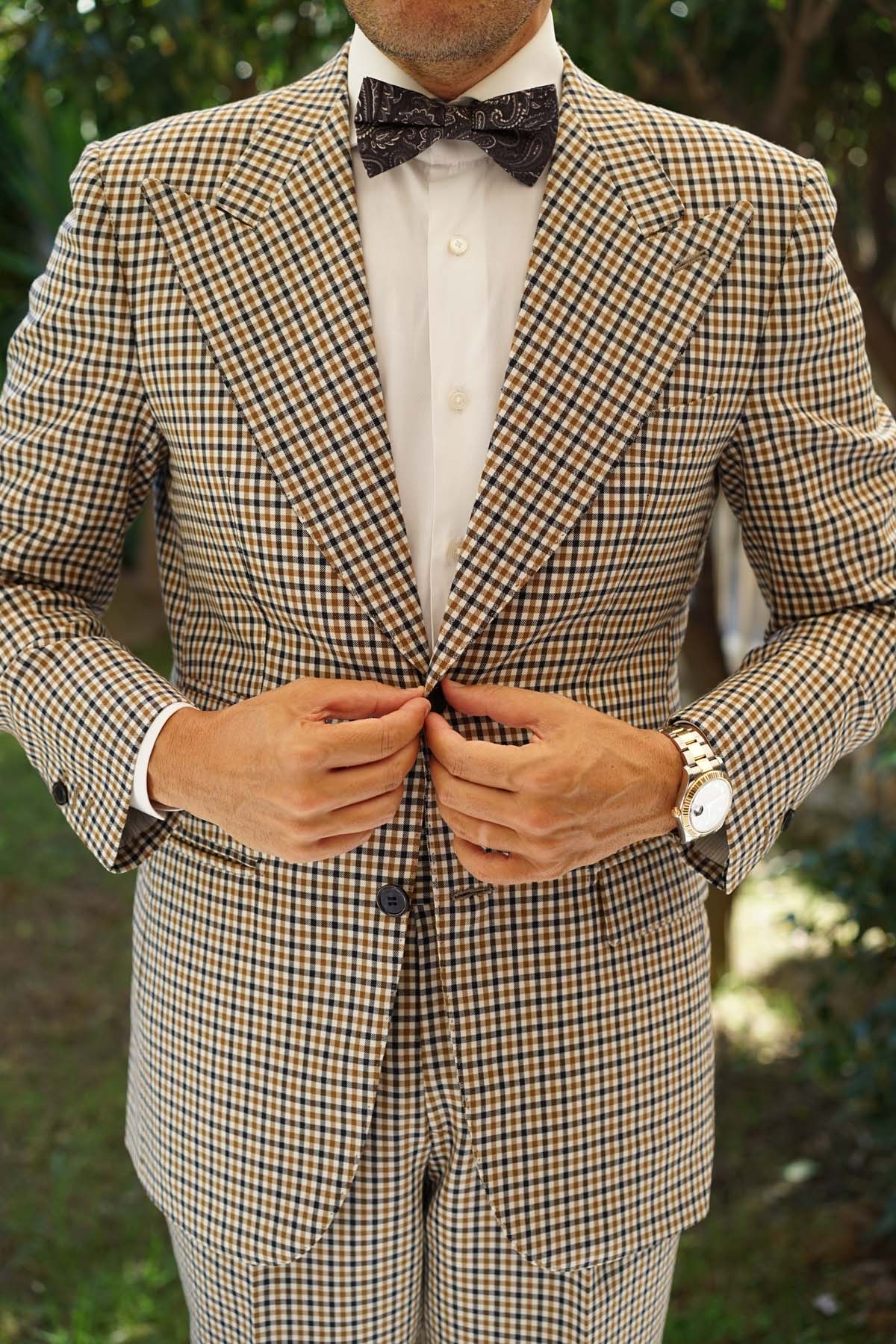 Culaccino Kettle Black Paisley Bow Tie - Image 7