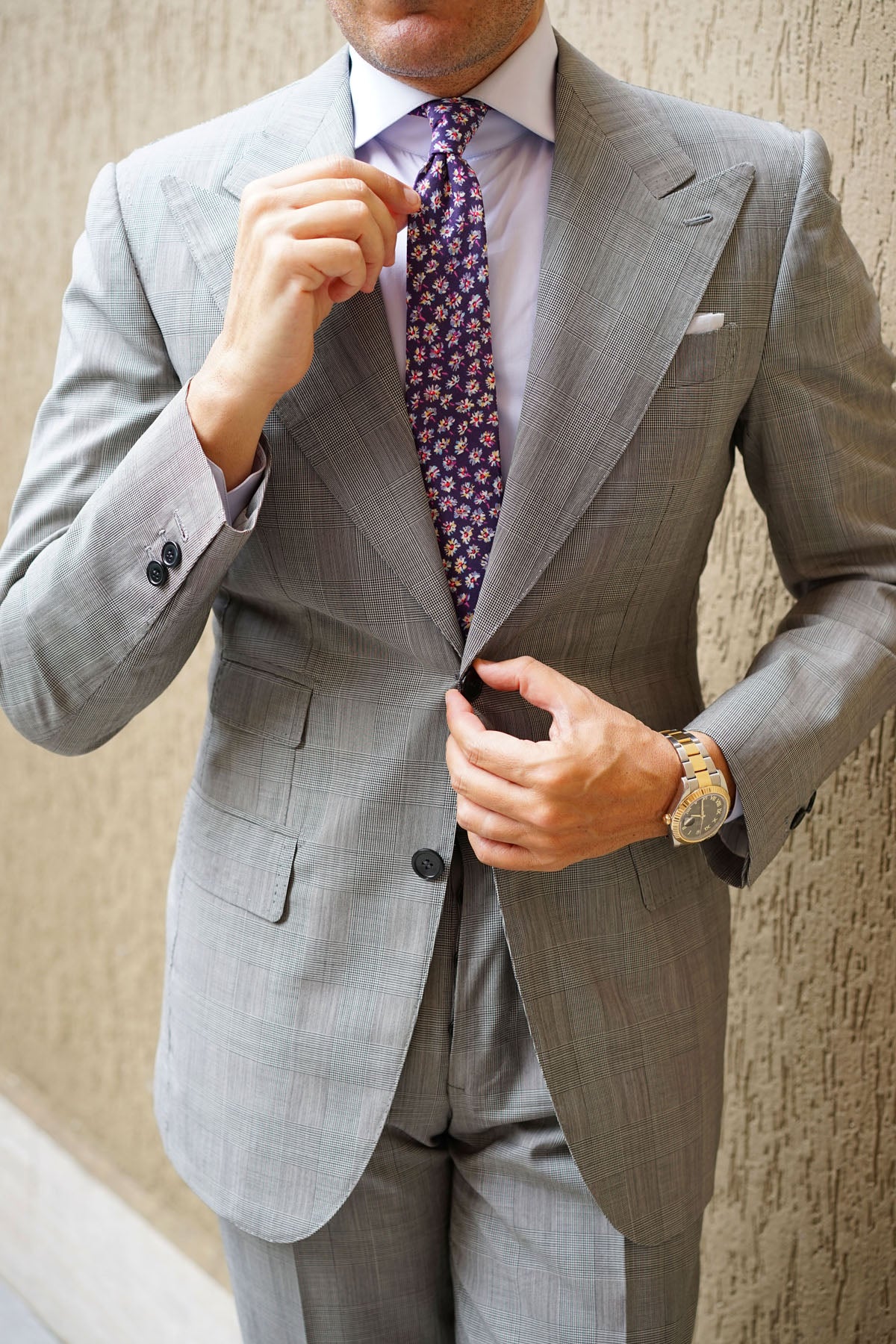 Culiacán Purple Floral Skinny Tie - Image 10
