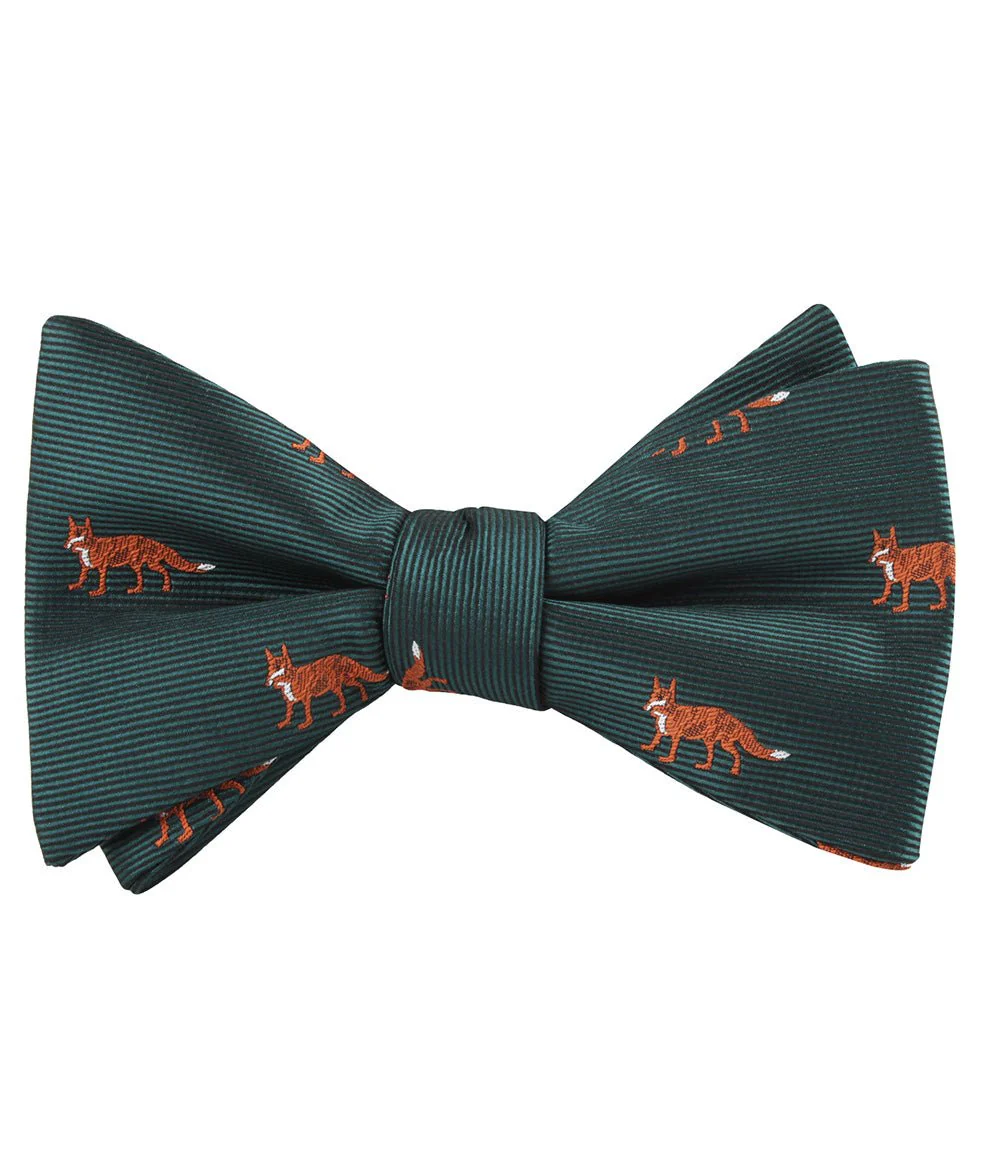 Culpeo Fox Dark Green Self Bow Tie - Image 2