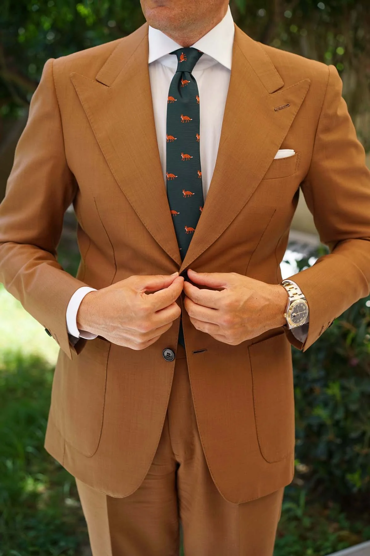 Culpeo Fox Dark Green Skinny Tie - Image 8