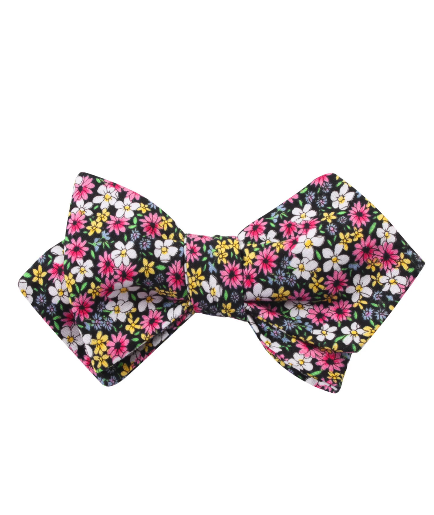 Daffodil Floral Diamond Self Bow Tie - Image 2