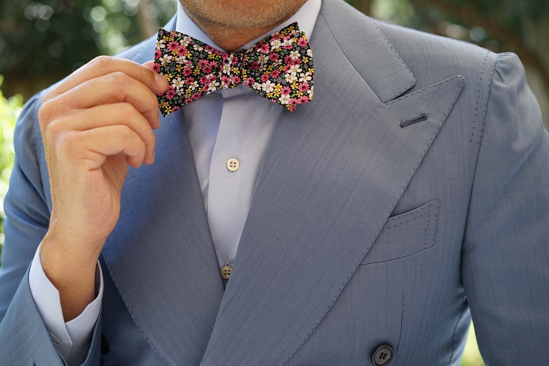 Daffodil Floral Self Bow Tie - Image 7
