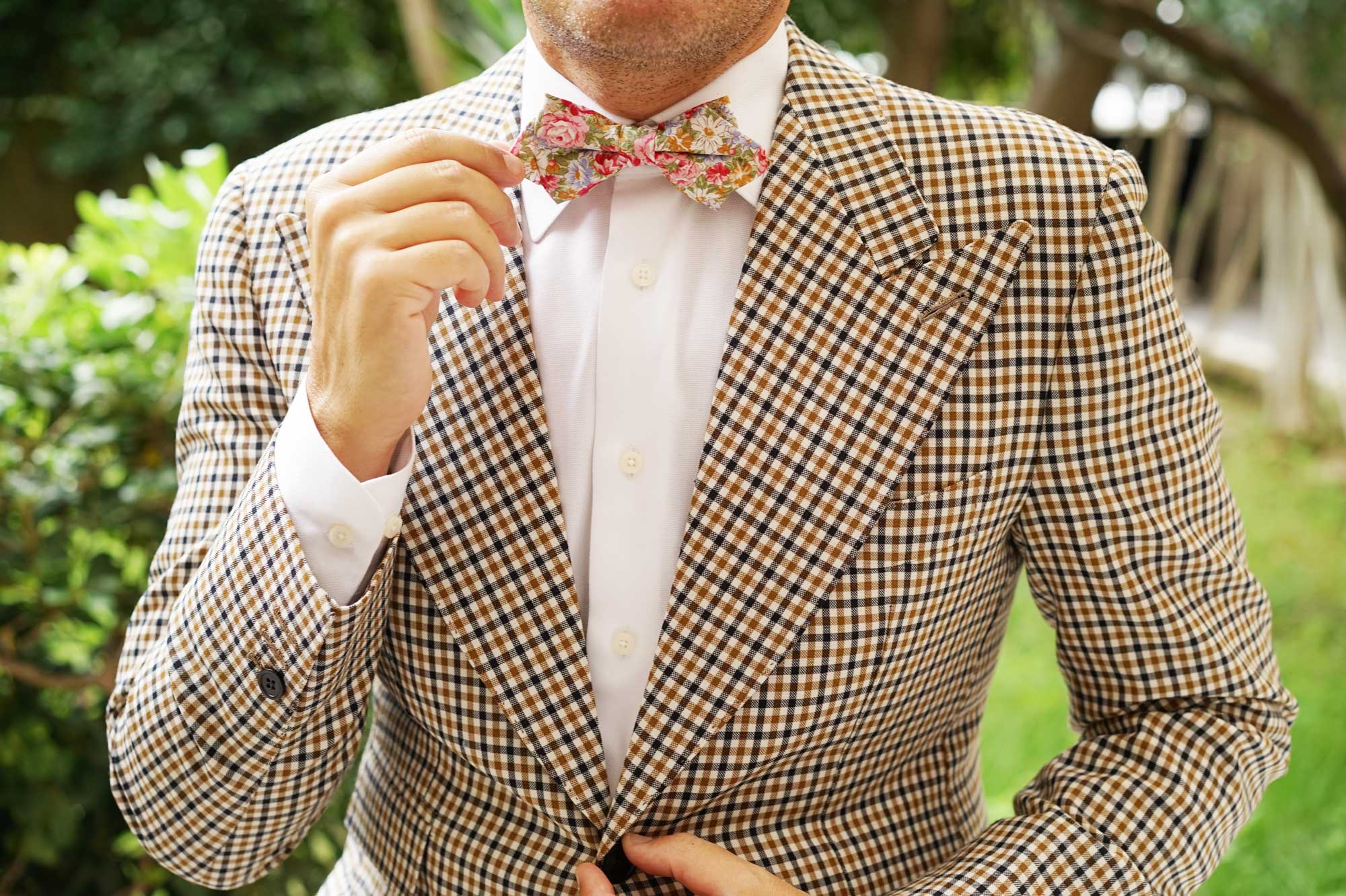 Daisy Floral Diamond Bow Tie - Image 5