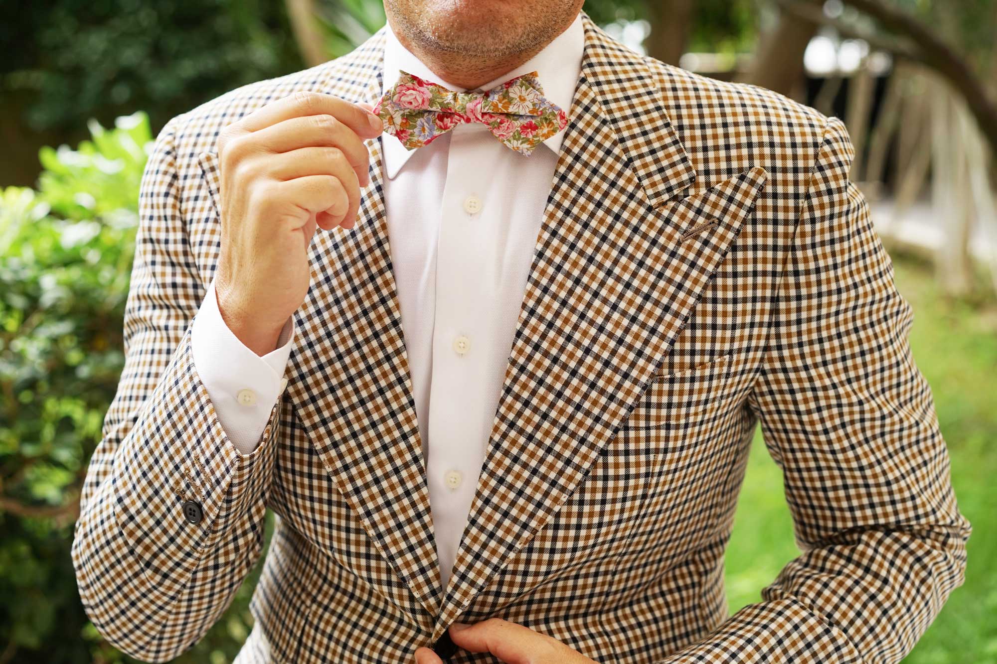 Daisy Floral Diamond Bow Tie - Image 7