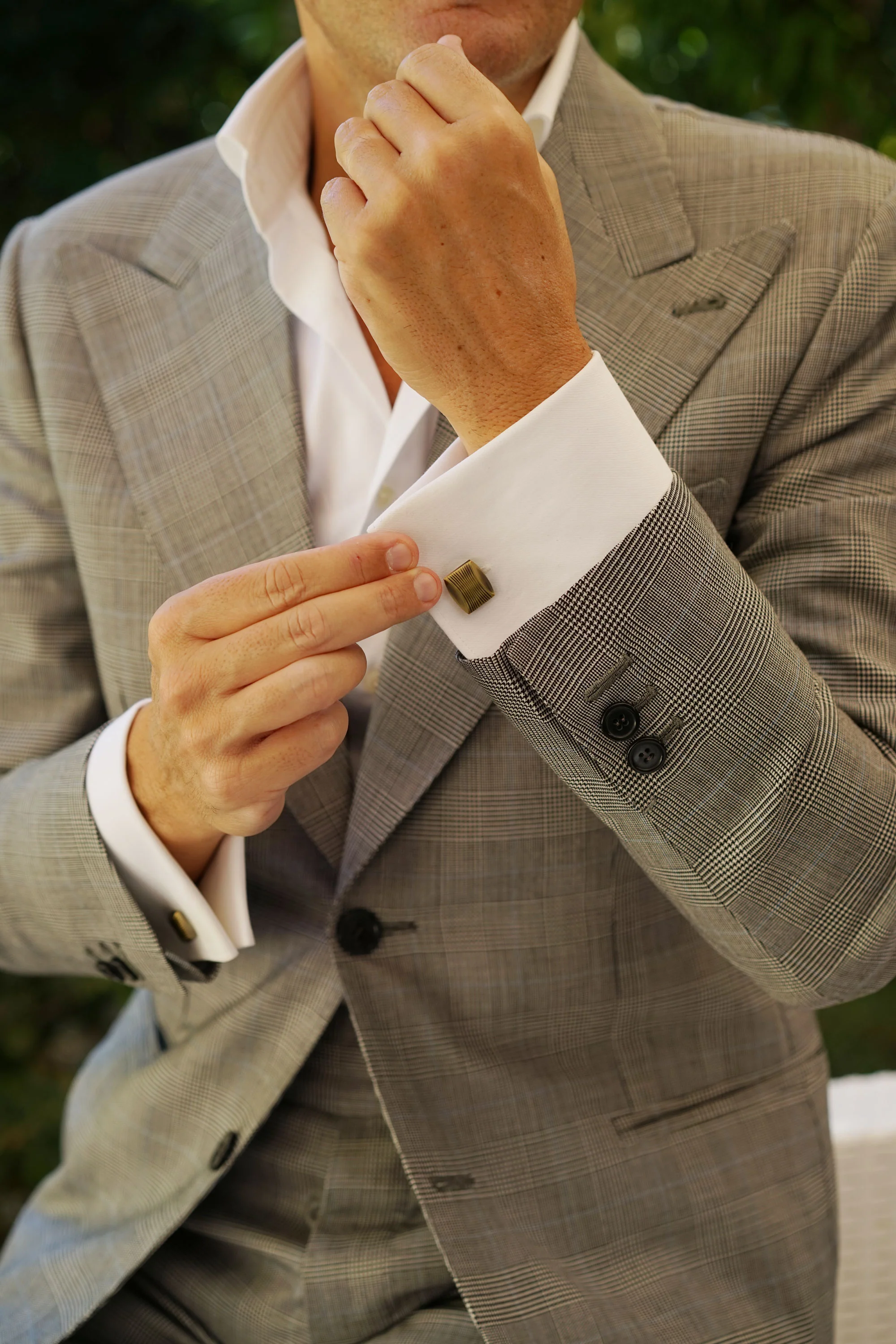 Dalai Lama Antique Brass Cufflinks - Image 6