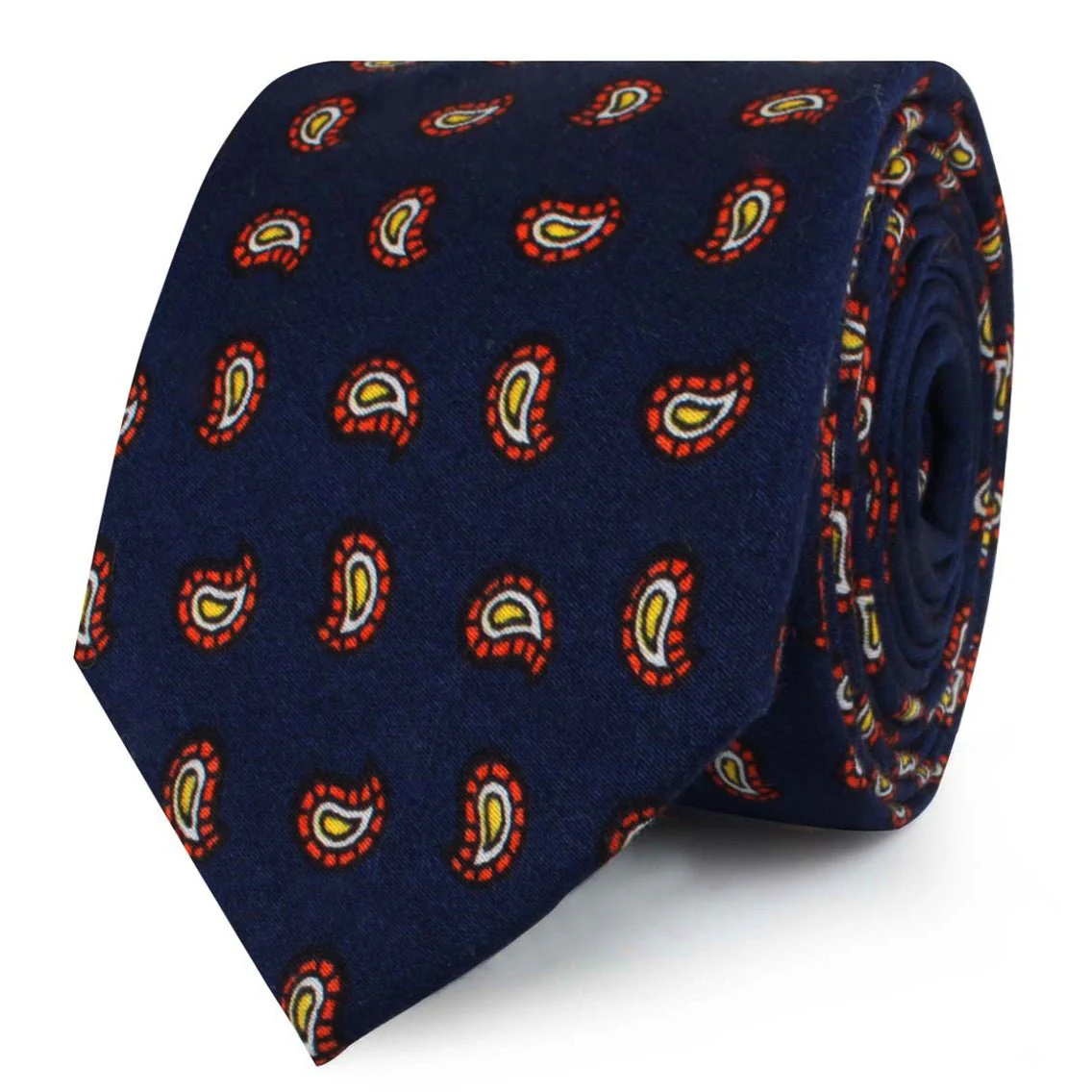 Darius the Great Midnight Blue Paisley Skinny Tie - Image 2