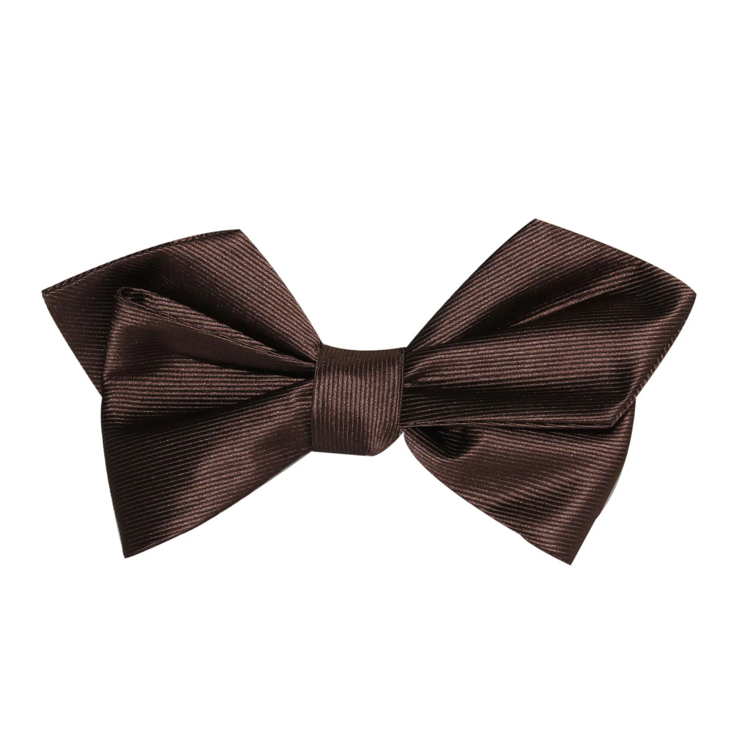 Dark Brown Self Tie Diamond Tip Bow Tie - Image 2