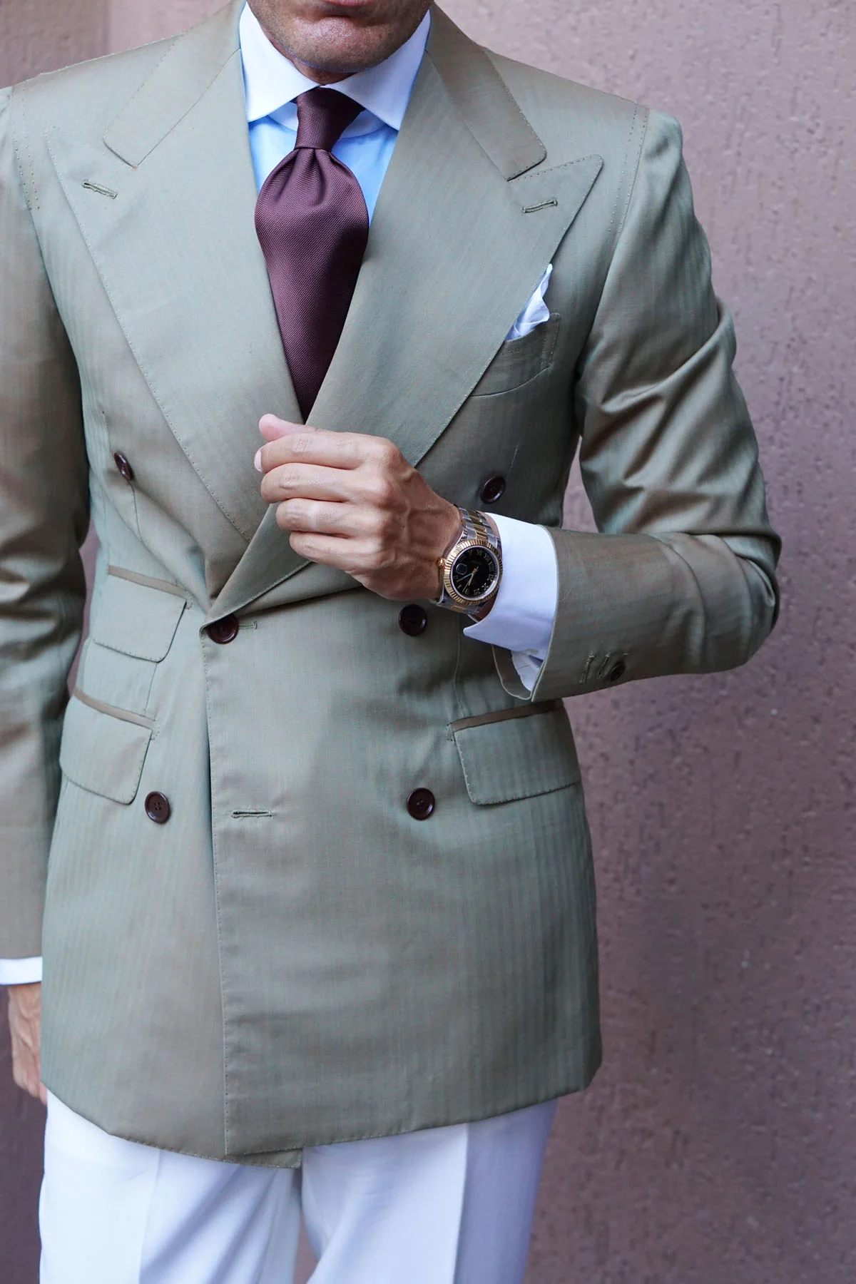 Dark Brown Weave Necktie - Image 29