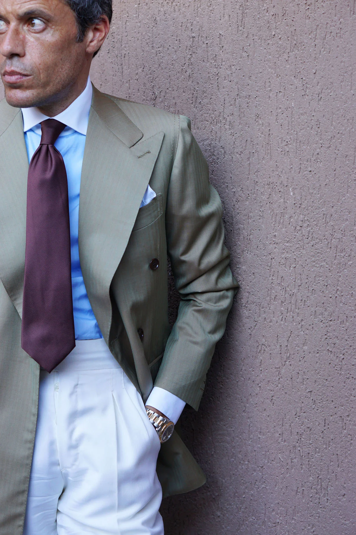 Dark Brown Weave Necktie - Image 42