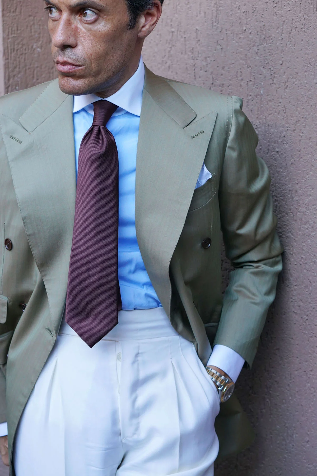 Dark Brown Weave Necktie - Image 46