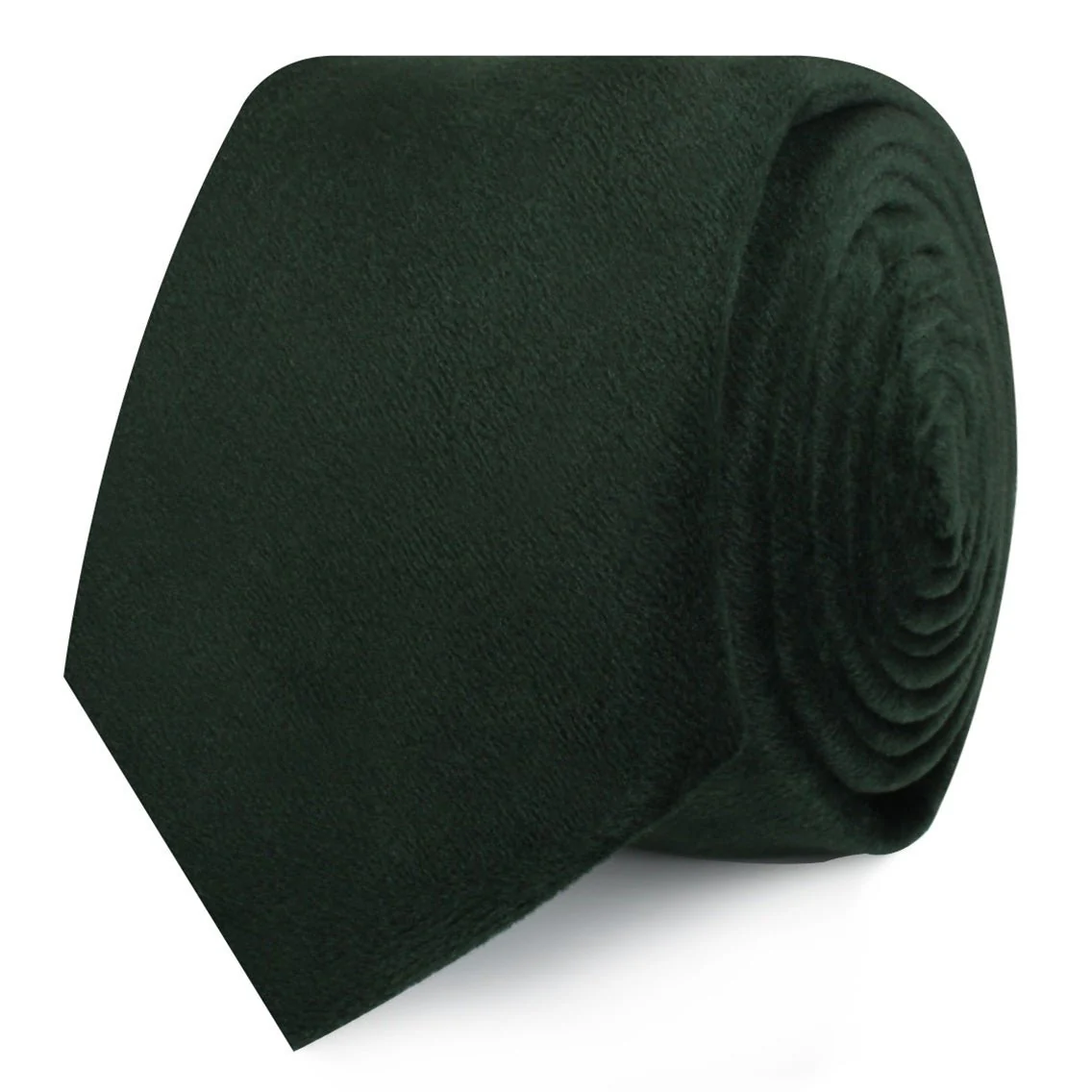 Bond Dark Green Bond Velvet Skinny Tie - Image 2
