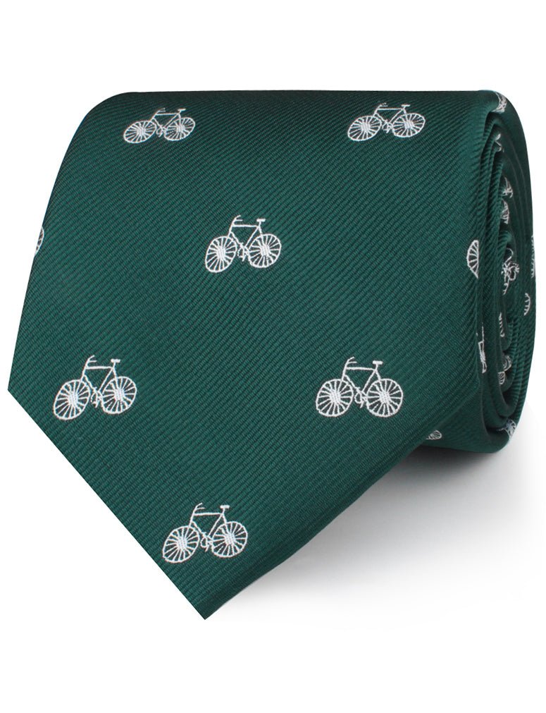 Dark Green French Bicycle Necktie - Image 2