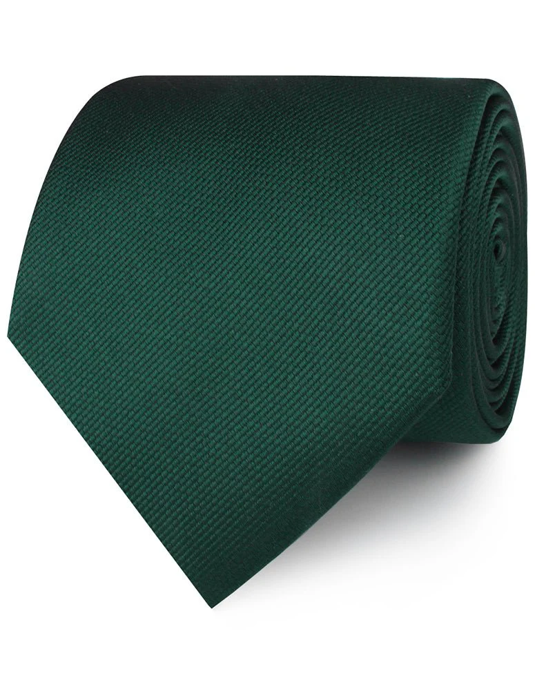 Dark Green Weave Necktie - Image 2