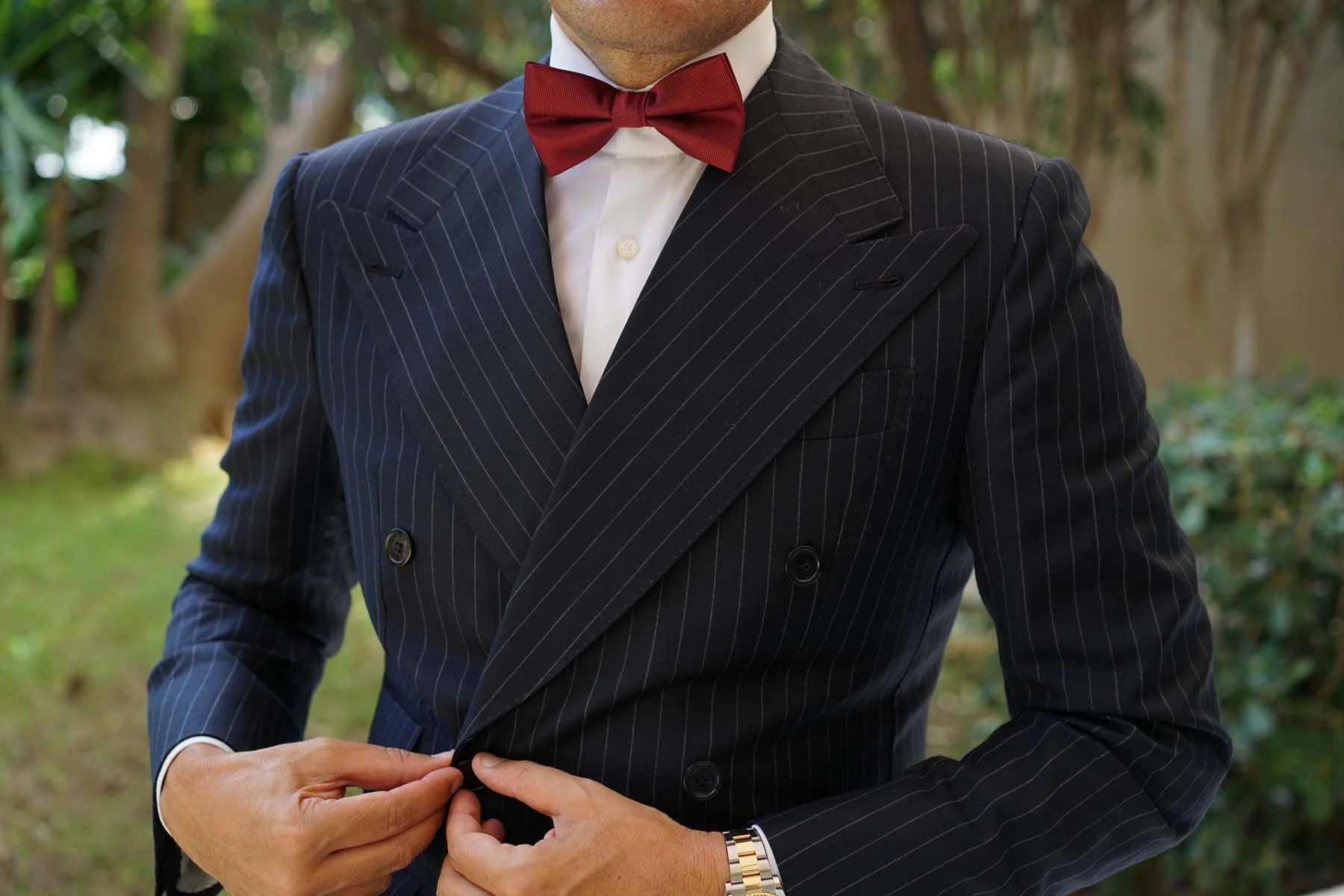 Dark Maroon Bow Tie - Image 8