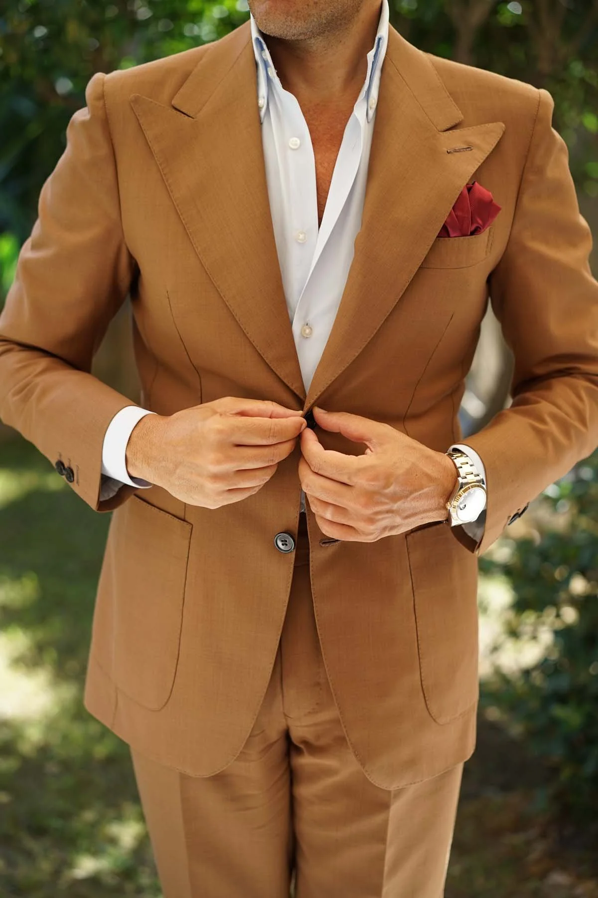 Dark Maroon Pocket Square - Image 6