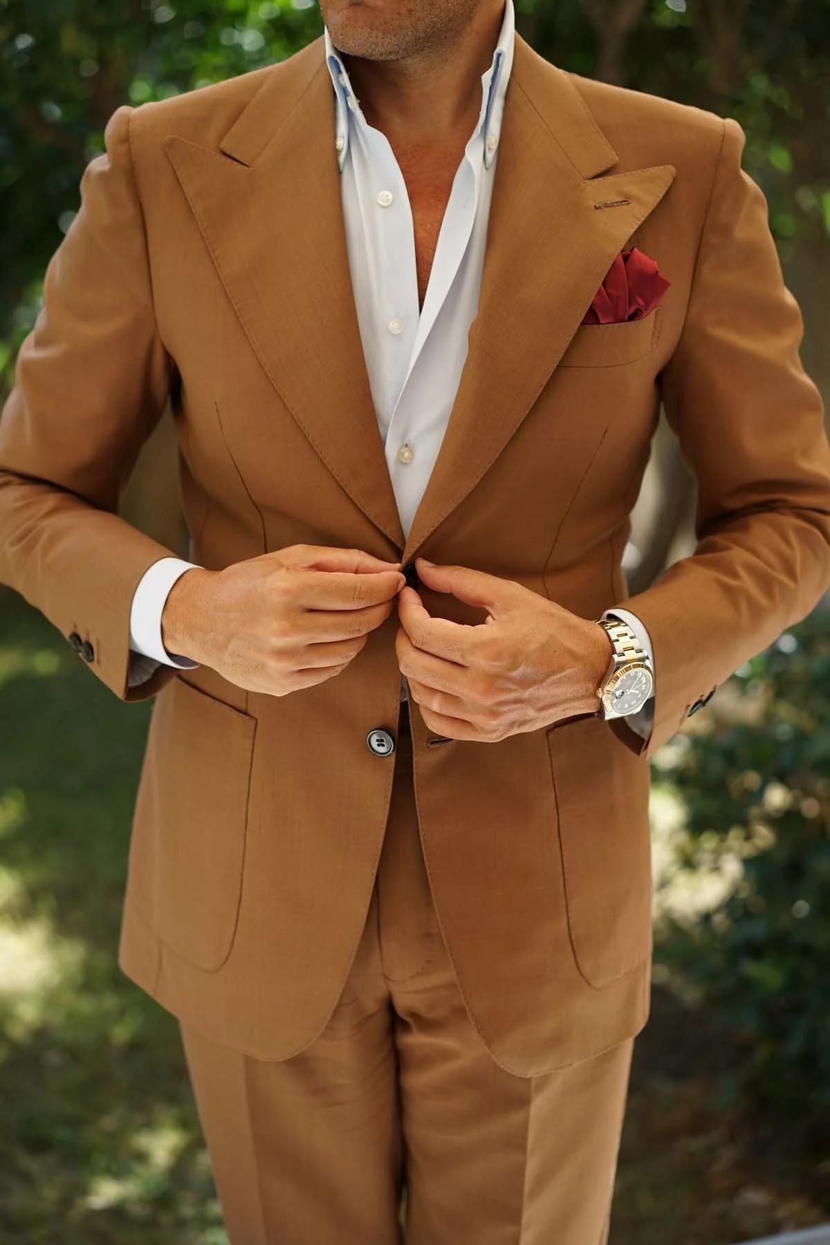 Dark Maroon Pocket Square - Image 9