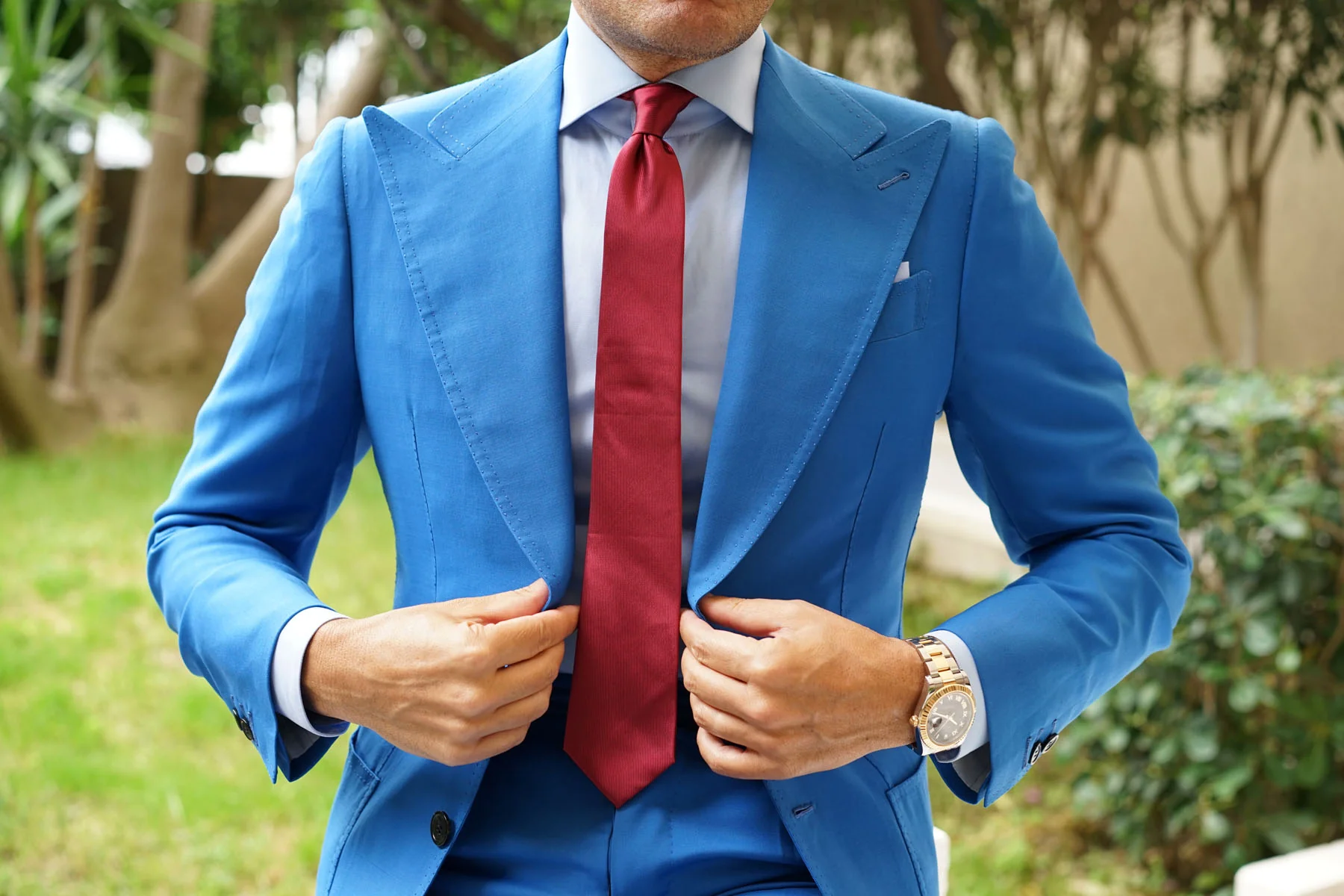 Dark Maroon Skinny Tie - Image 5