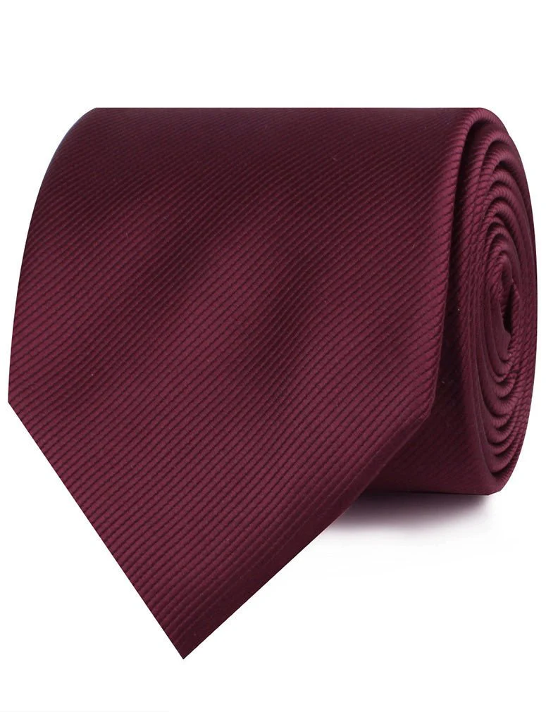 Dark Merlot Wine Twill Necktie - Image 2