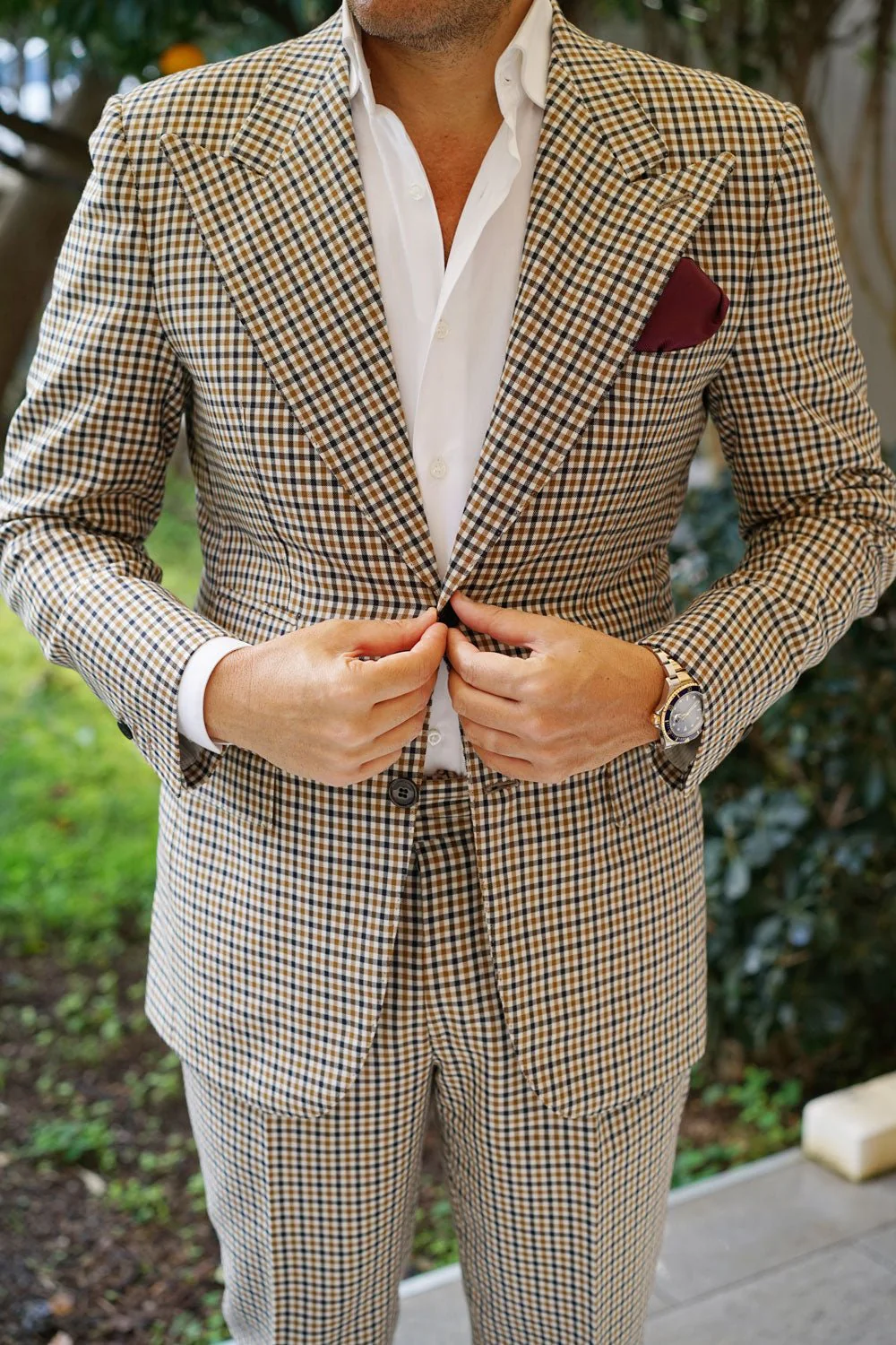 Dark Merlot Wine Twill Pocket Square - Image 4