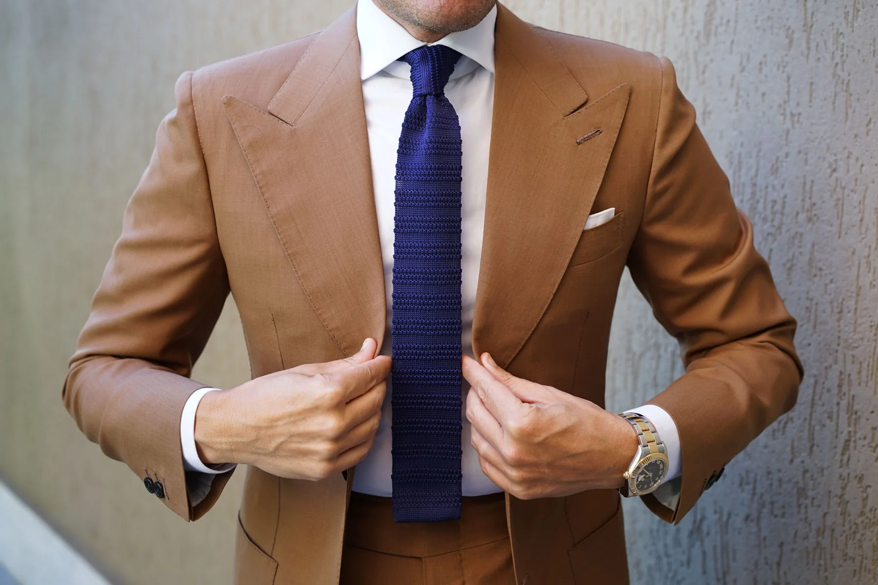 Dark Purple Knitted Tie - Image 12