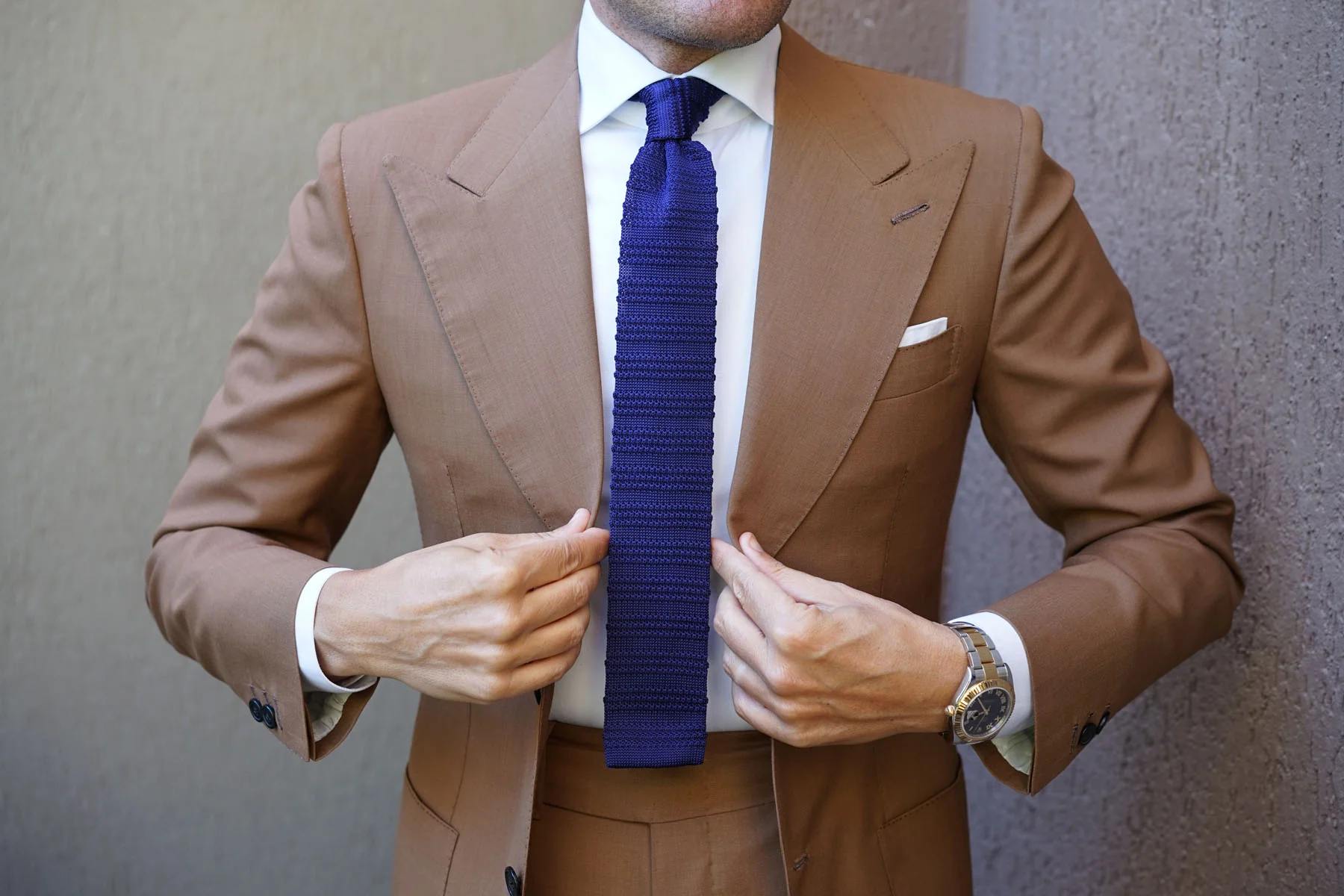 Dark Purple Knitted Tie - Image 13