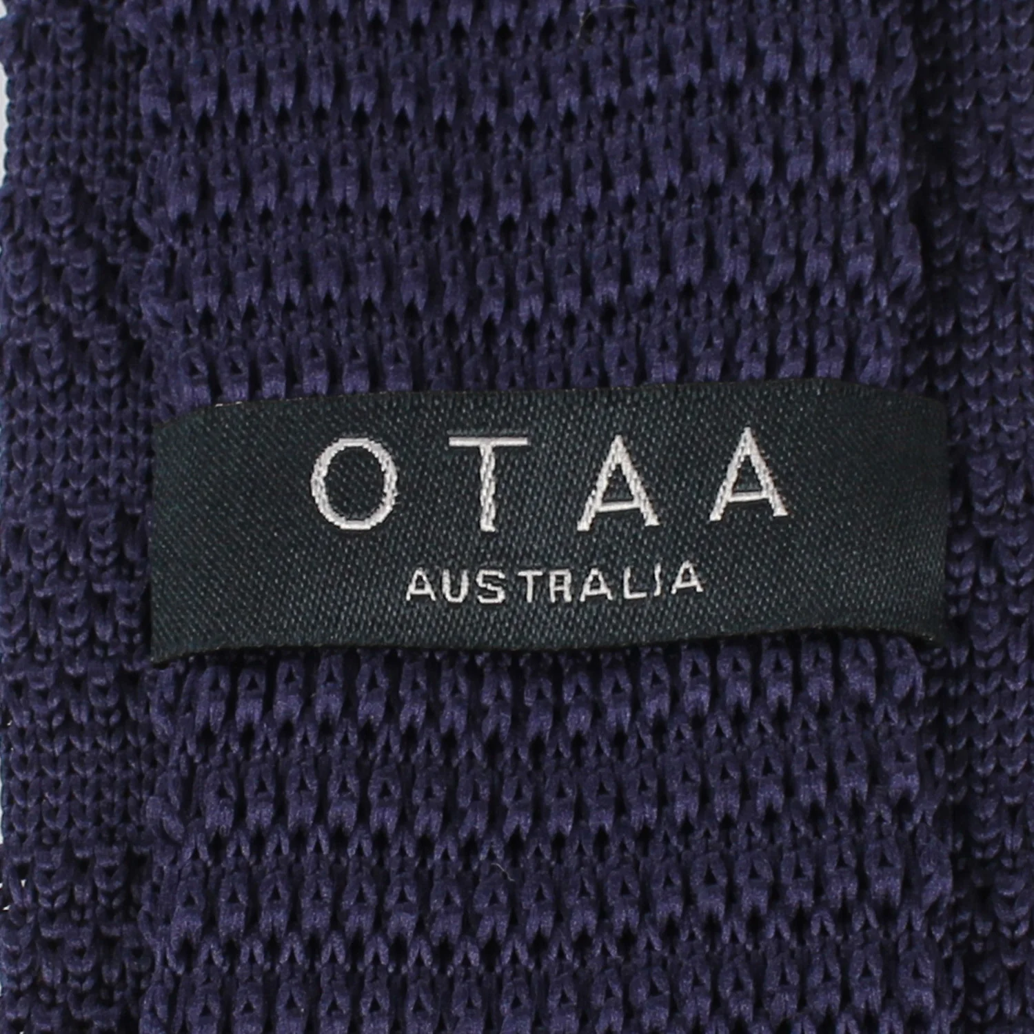 Dark Purple Knitted Tie - Image 4