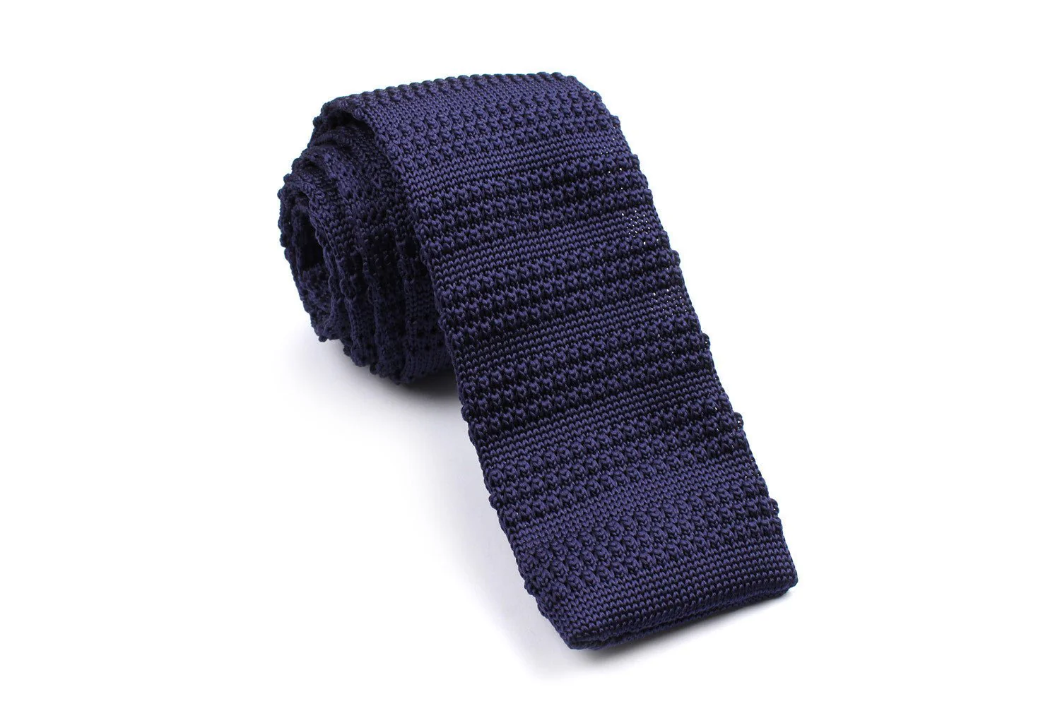 Dark Purple Knitted Tie - Image 5
