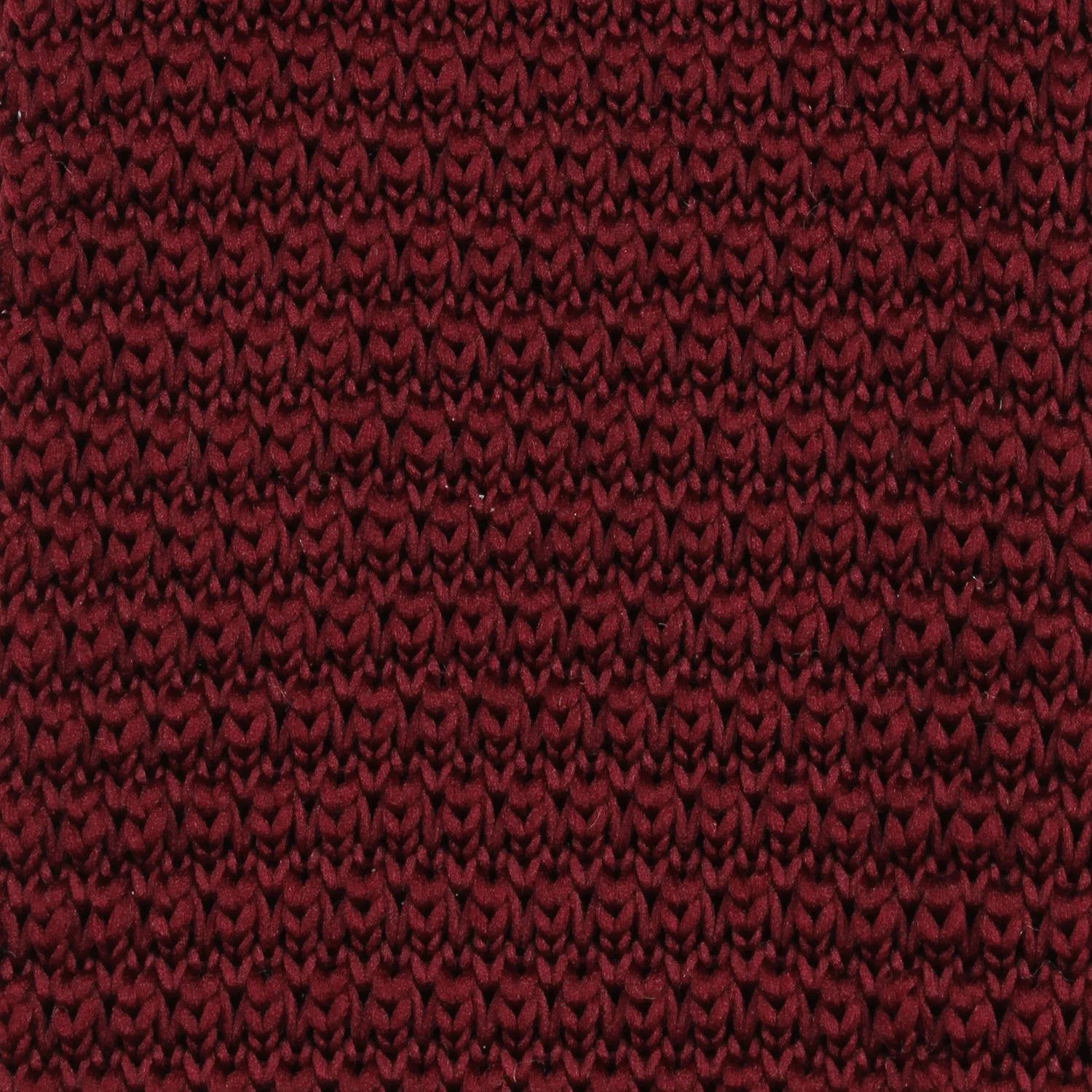 Dark Rosewood Maroon Pointed Knitted Tie - Image 2