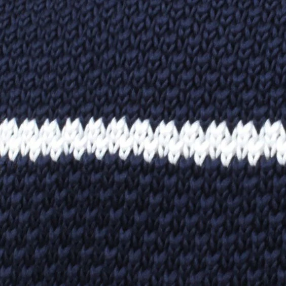 Davy Jones Striped Knitted Tie - Image 2