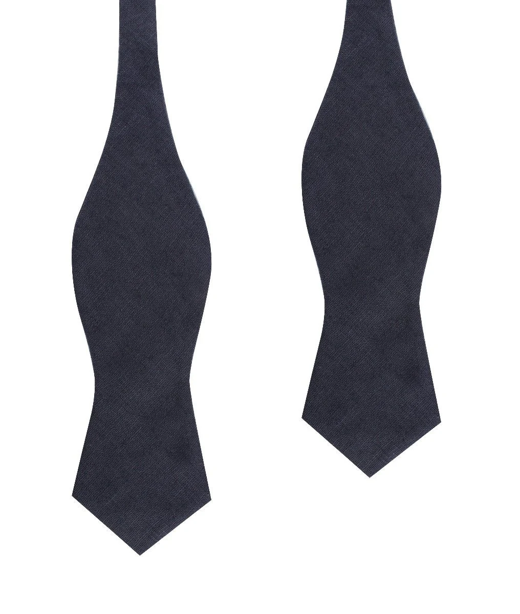 Deep Blue Cotswold Wool Diamond Self Bow Tie