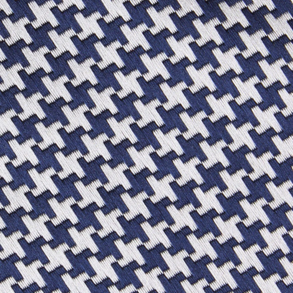 Deep Blue Houndstooth Tie - Image 3