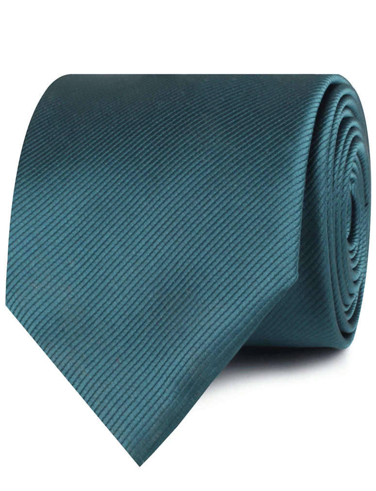 Deep Jade Twill Necktie - Image 2