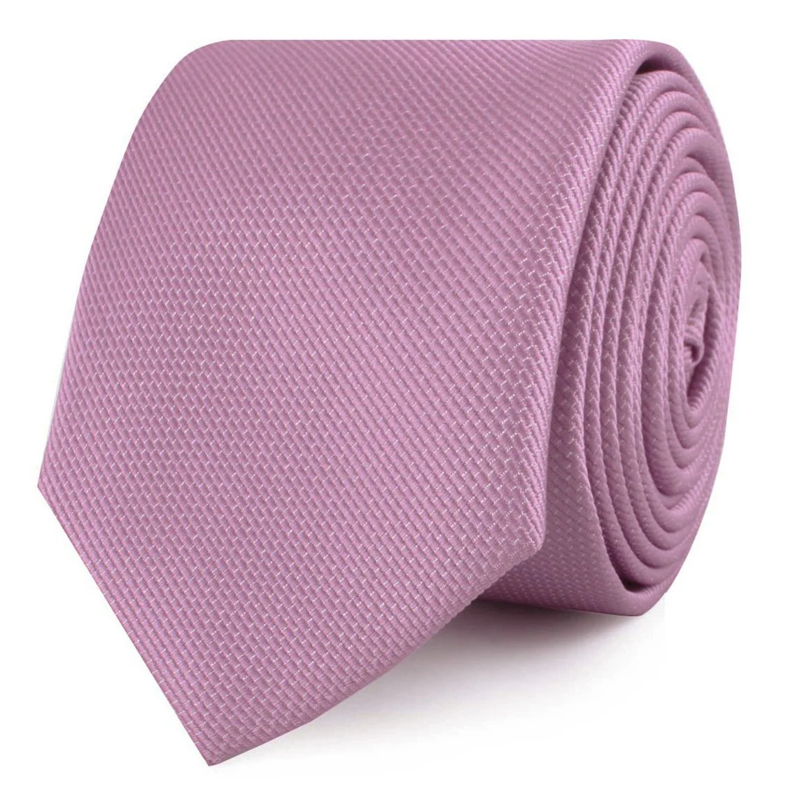 Deep Wisteria Purple Weave Skinny Tie - Image 2