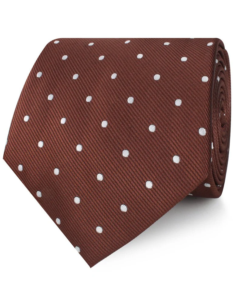 Desert Brown Polka Dots Necktie - Image 2
