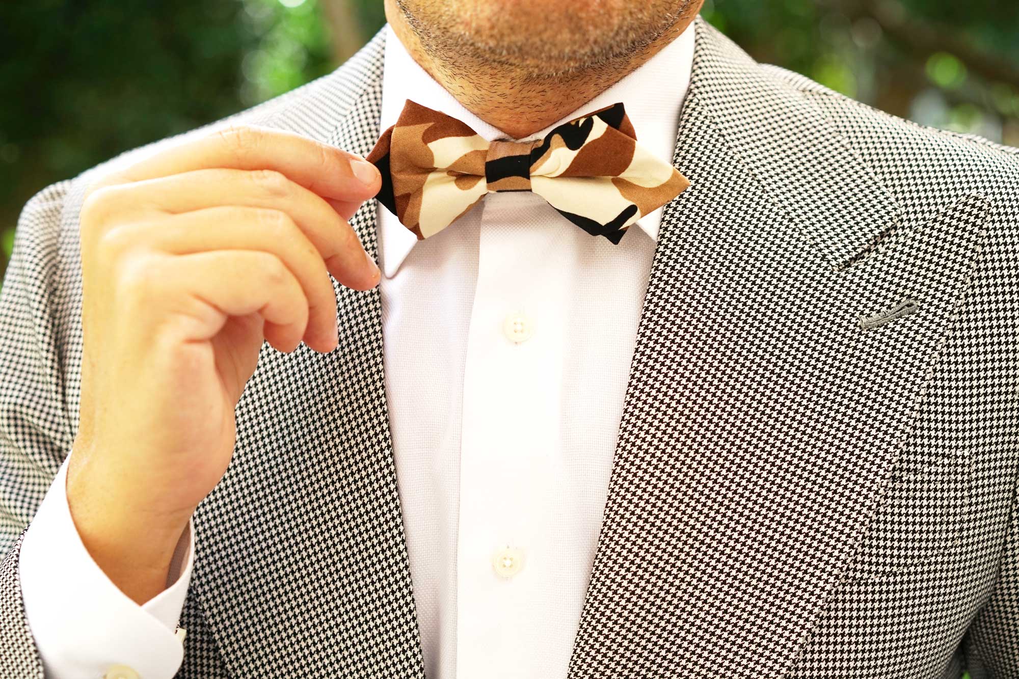 Desert Sand Camouflage Diamond Bow Tie - Image 9