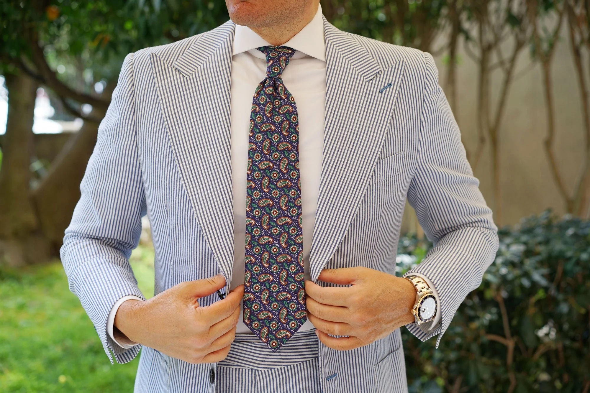 Dora Riparia Paisley Necktie - Image 4