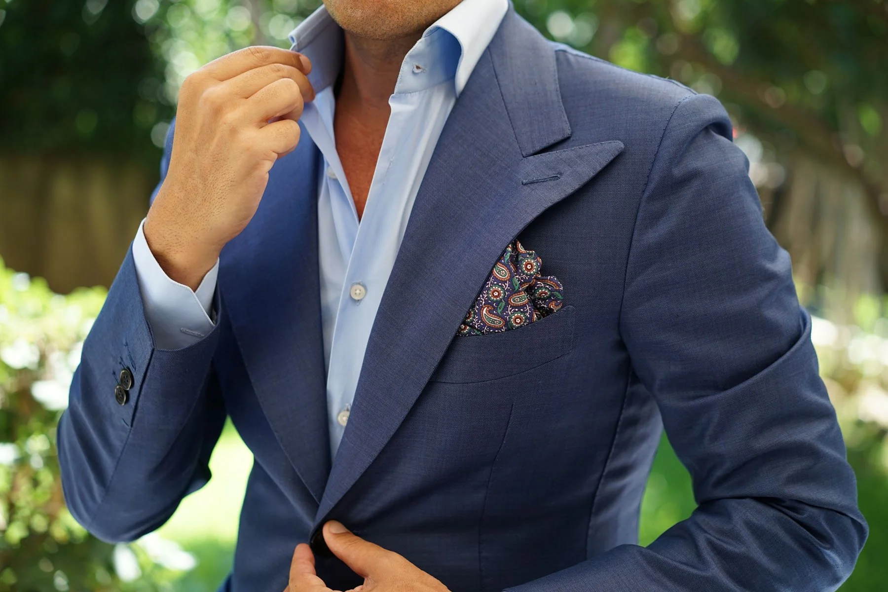 Dora Riparia Paisley Pocket Square - Image 3