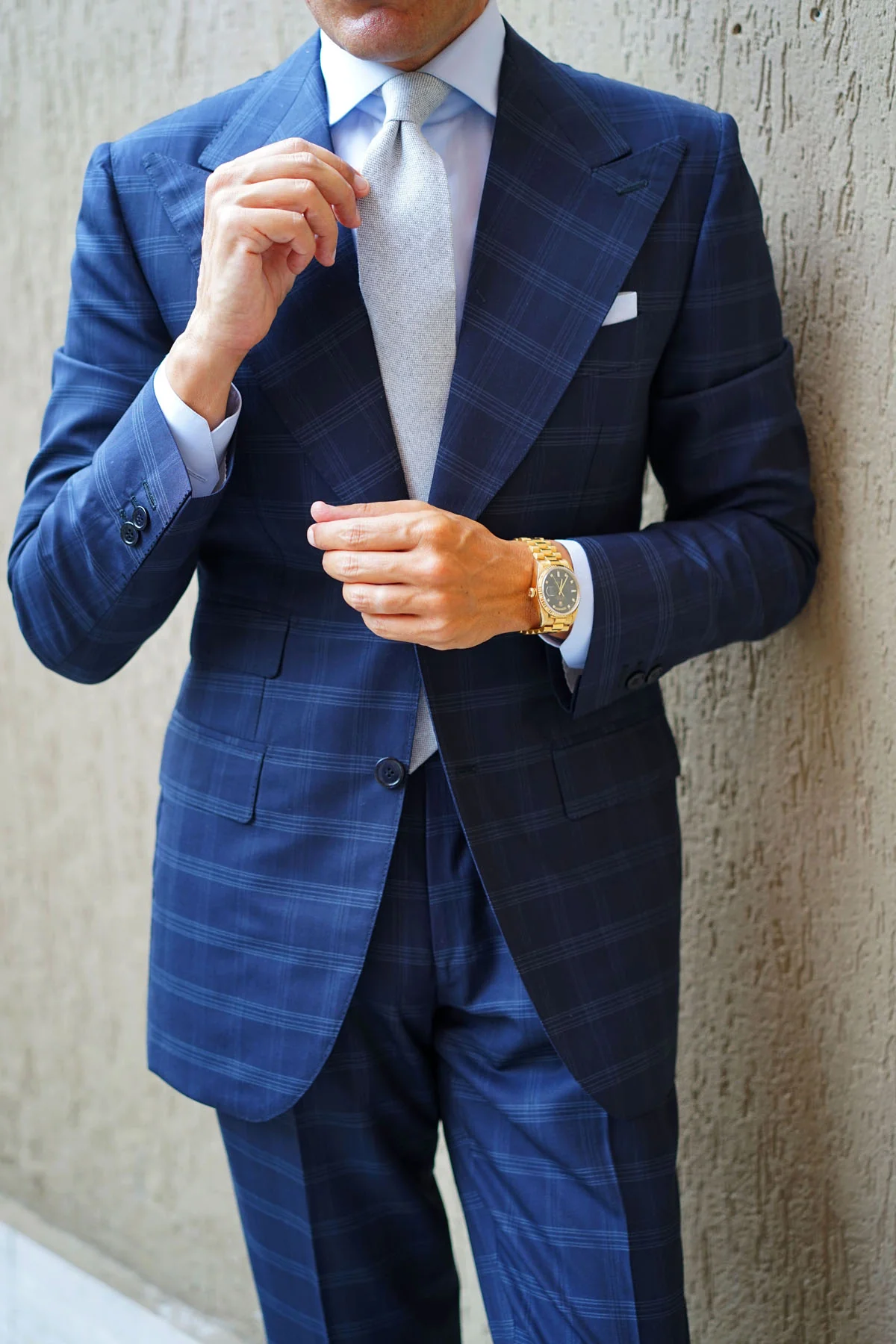 Dry Grey Donegal Linen Tie - Image 13