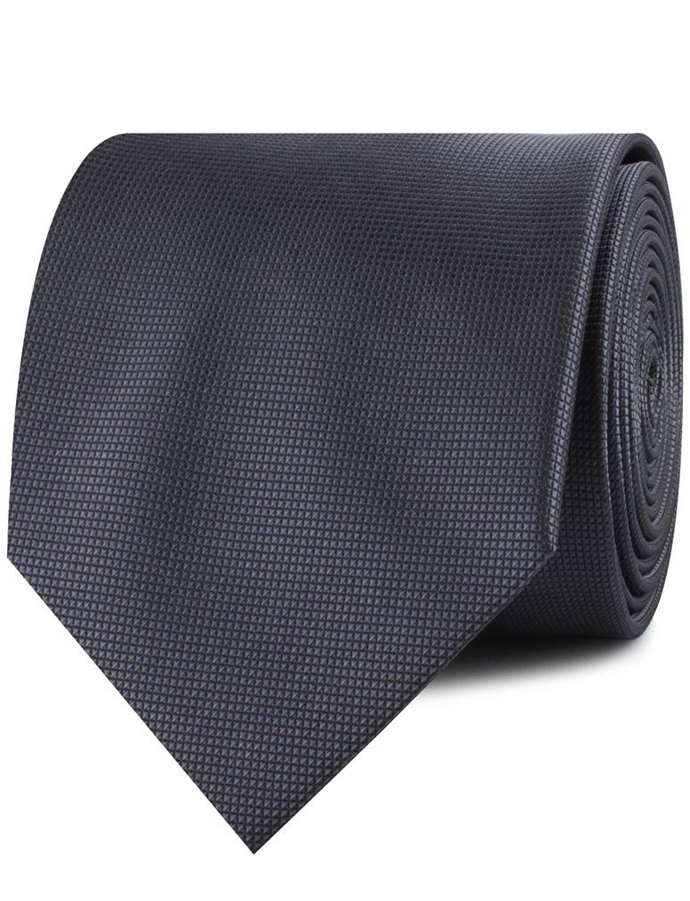 Dubrovnik Charcoal Grey Diamond Necktie - Image 2