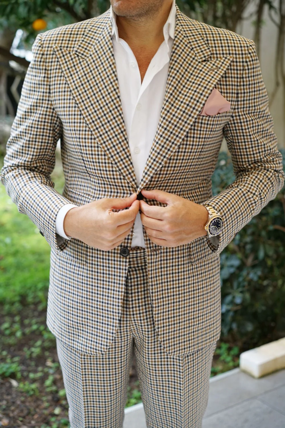 Dusty Blush Crisp Satin Pocket Square - Image 4
