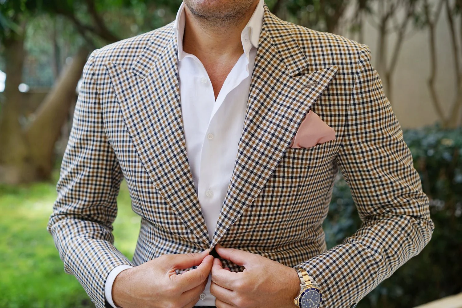 Dusty Blush Crisp Satin Pocket Square - Image 8