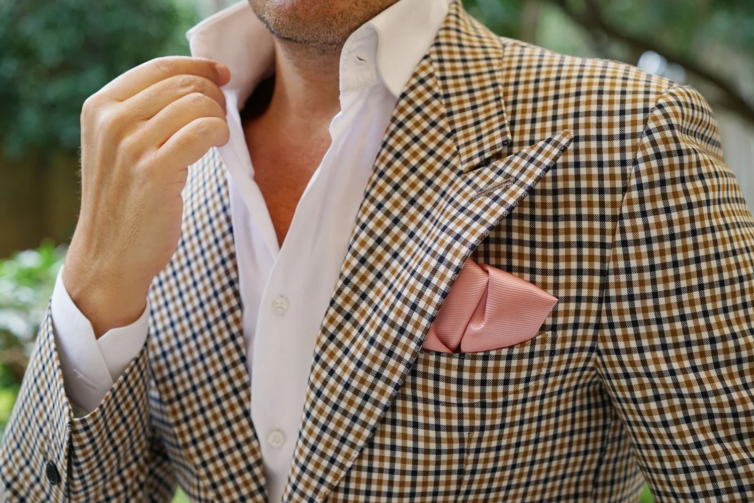 Dusty Blush Pink Twill Pocket Square - Image 9