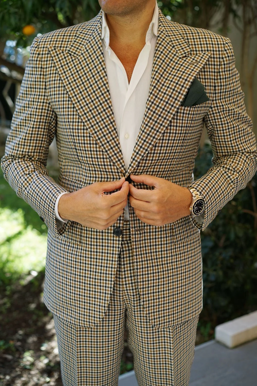 Dusty Emerald Green Linen Pocket Square - Image 4