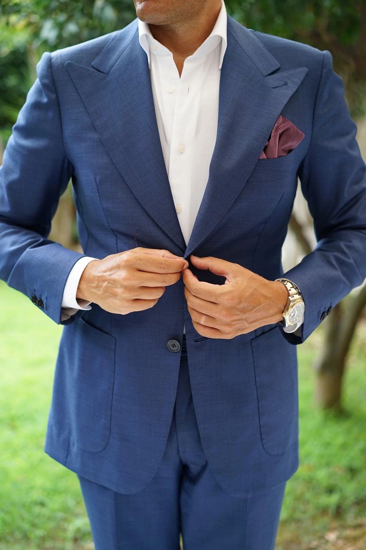 Dusty Lilac Purple Velvet Pocket Square - Image 6