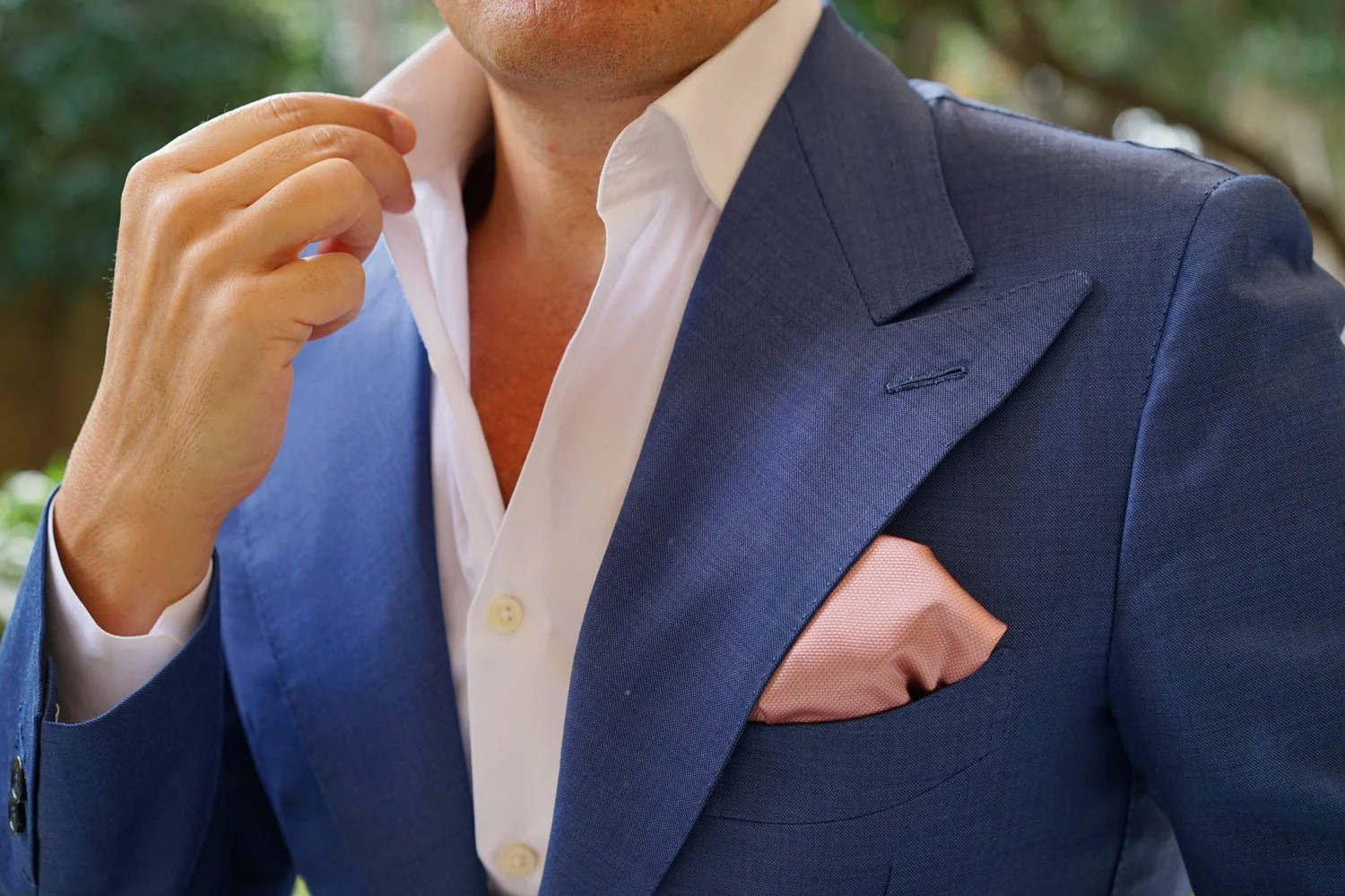 Dusty Mauve Quartz Weave Pocket Square - Image 6