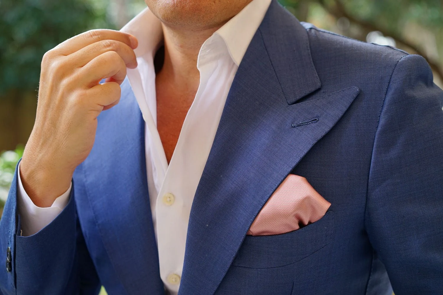 Dusty Mauve Quartz Weave Pocket Square - Image 9
