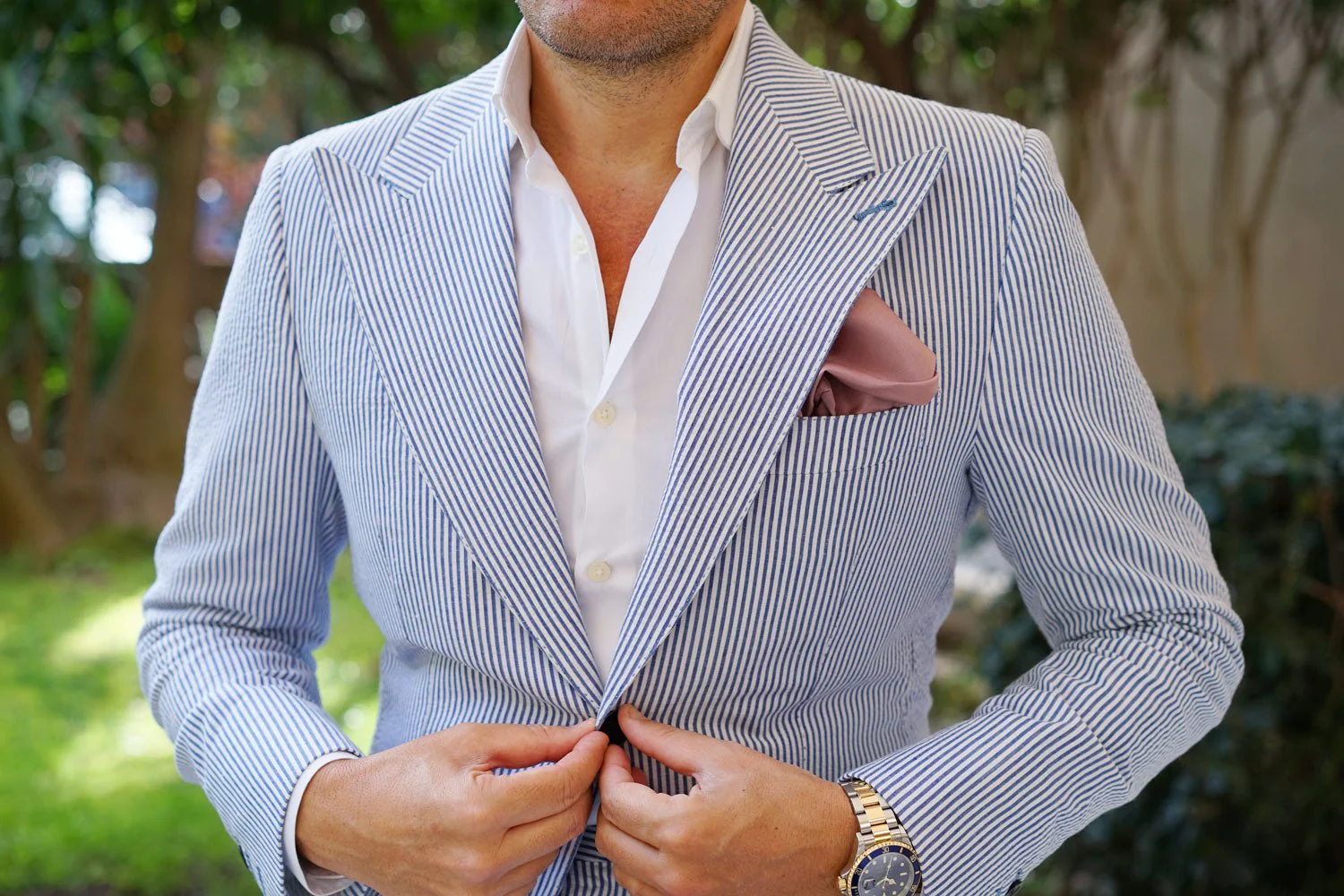 Dusty Mauve Satin Pocket Square - Image 3