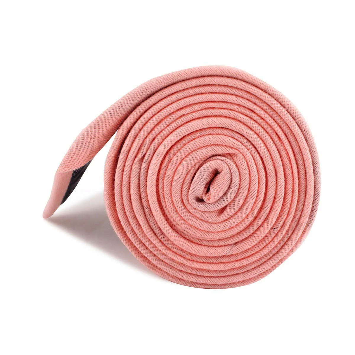 Dusty Peach Slub Linen Necktie - Image 4