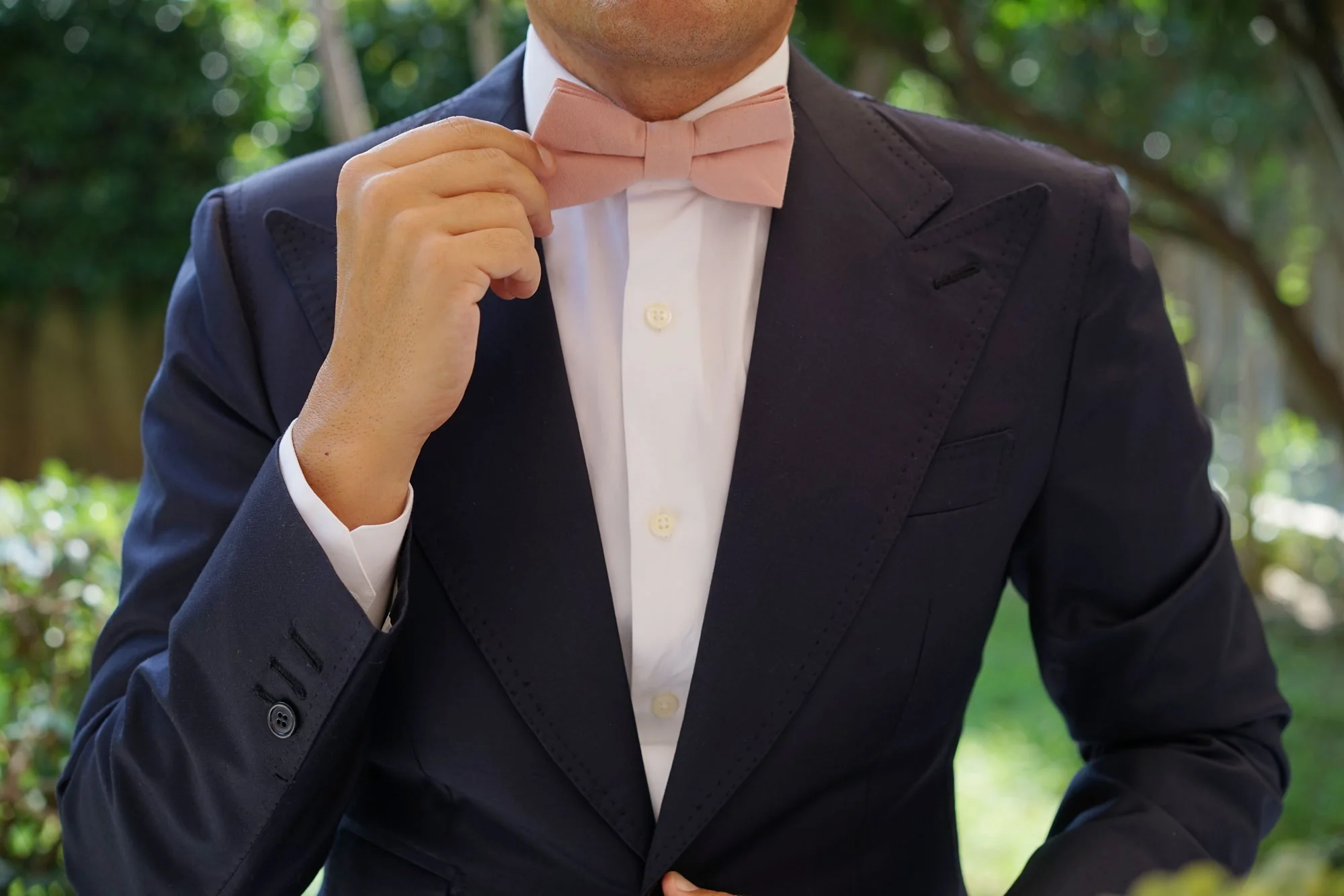 Dusty Rose Pink Bow Tie - Image 5